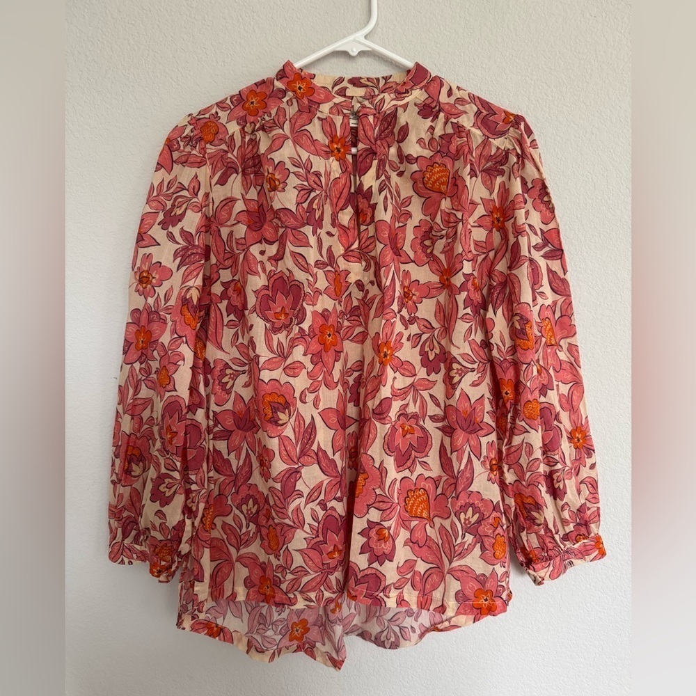 Trovata Bailey Blouse in Tea Rose. Size M - Picture 6 of 9
